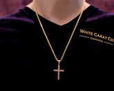 1.00 CT. Diamond Cross Pendant in 10K Gold - White Carat Diamonds